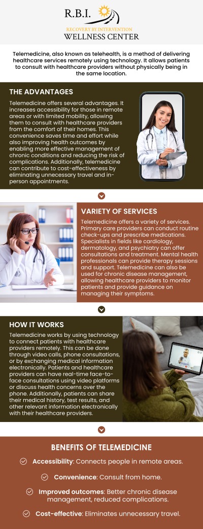 Telehealth Suboxone treatment offers a safe and convenient way to manage opioid addiction from the comfort of home. Patients receive personalized care, prescription management, and ongoing support through secure virtual visits. Our team at RBI Wellness Center in Loudon, TN, provides compassionate and effective telehealth-based recovery care. For more information, contact us or schedule an appointment online. We are conveniently located at 810 Mulberry St, Loudon TN 37774. Telehealth Suboxone treatment offers a safe and convenient way to manage opioid addiction from the comfort of home. Patients receive personalized care, prescription management, and ongoing support through secure virtual visits. Our team at RBI Wellness Center in Loudon, TN, provides compassionate and effective telehealth-based recovery care. For more information, contact us or schedule an appointment online. We are conveniently located at 810 Mulberry St, Loudon TN 37774.